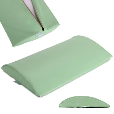 Produktbild von Habys Lenden-Halbrolle, Lagerungsrolle, Nackenkissen, Nackenrolle | für Massage und Therapie, Kniehalbrolle, 40x25x5cm | Weich Grün