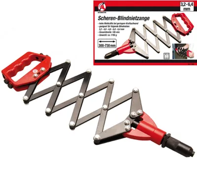Immagine prodotto di Kraftmann 398 Pinze per rivetti ciechi a forbice Pinze per rivetti da 3,2 a 6,4 mm
