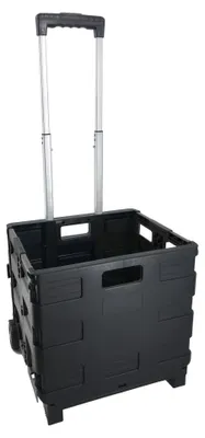 Produktbild von TrendLine Transport Trolley faltbar mit Zugstange 42,5 x 40,5 cm schwarz
