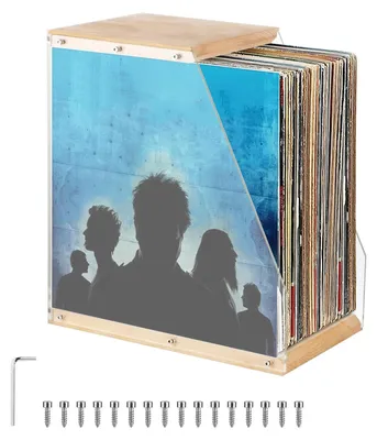 Obrázek produktu pro Omgoods - Police na vinylové desky, rozměry 33,3 x 20 x 35 cm