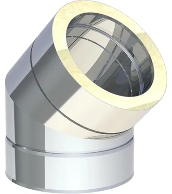 Produktbild von Jeremias DW-ECO 2.0 Doppelwand Edelstahl Abgassystem Ø 250mm Winkel 45 Grad für Öl Gas Festbrennstoffe  hochwertig langlebig