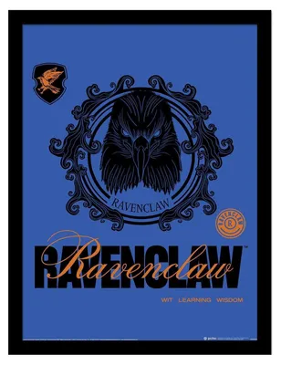 Produktbild von Harry Potter - Ravenclaw-Gerahmtes Poster PM14327 (40 cm x 30 cm) (Blau/Schwarz)