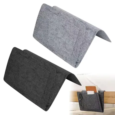Immagine prodotto di Set di 2 organizer per letto in feltro, con scomparti multipli