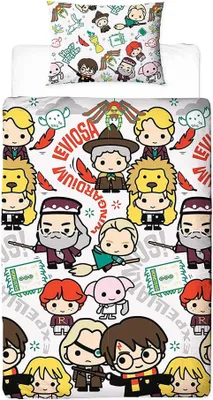 Immagine prodotto di Harry Potter - Biancheria da letto "Chibi", reversibile TC153 (letto matrimoniale) (Colorato)