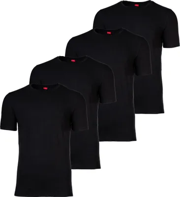 Produktbild von s.Oliver Herren T-Shirt, 4er Pack - Basic, Rundhals, einfarbig Schwarz XL