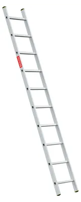 Produktbild von Baulich | Leiter - Aluminiumleiter - Anlegeleiter - 10 Sprossen - Max. Tragkraft 150 Kg - Leichte Leiter - 3,73 M Arbeitshöhe