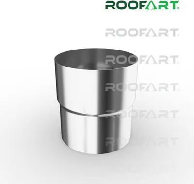 A 3D rendering of a metal pipe connector on a white background.