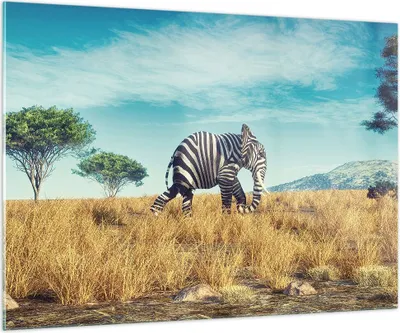 Produktbild von Bilder auf glas - Einteilig - Surreal Elefant Rippen - 100x70cm - Glasbilder - Wandbilder - Bilder - zum Aufhängen bereit - Wanddekoration aus Glas - Glas Bilder - Wandbild auf Glas - GAA100x70-4717