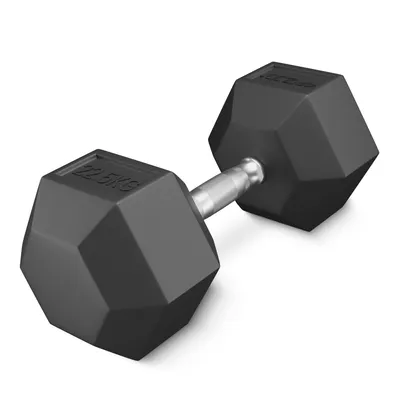 Produktbild von 4FIZJO Hantel, HEX Stahl, einzeln für Kraft- und Ganzkörpertraining 22,5 kg