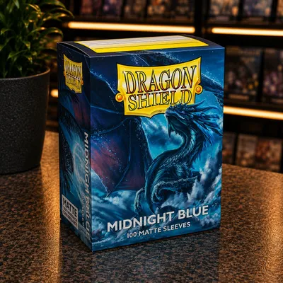 Productafbeelding van Dragon Shield: Middernachtblauw - Matte sleeves - Standaard formaat, AI-gegenereerde afbeelding