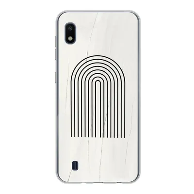 Produktbild von MuchoWow® Handyhülle Schutzhülle Hülle für Samsung Galaxy A10 Farbe - Regenbogen - Schwarz - Weiß Silikon Softcase Handy Hülle - Schutzhülle