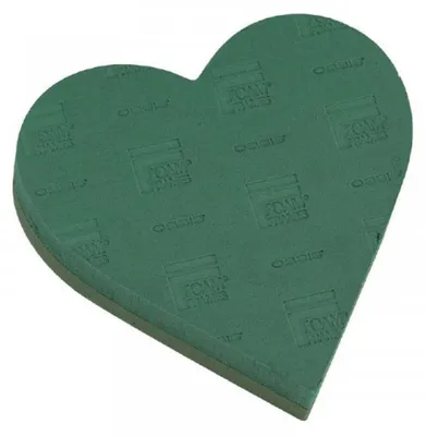 Produktbild von OASIS Steckschaum Herz Grün 53cm Hochzeit Valentinstag Deko 2 Stk