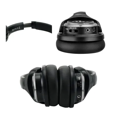 Produktbild von Retekess TA004 Silent Disco Starter, Kabellose Kopfhörer für Fernseher, 3 Kanäle, 200 m Reichweite, Silent-Disco-Kopfhörerset für Partys (5 Stk)