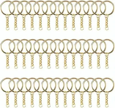 Image de Tbest Golden polis DIY - artisanat métal boucles d'oreilles chaînes 100pcs f��r voyage, cadeau de fête, unie, alliage, fer