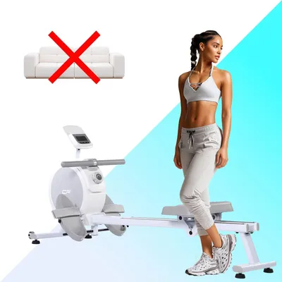 Imagen del producto de Máquina de remo - Aparato de remo - Remoergómetro - Equipo de fitness - Máquina de entrenamiento - Volante de 13 kg