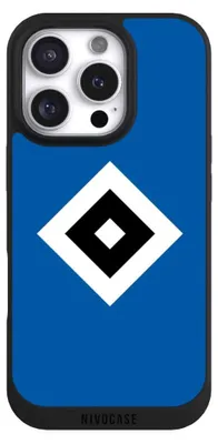Produktbild von NIVOCASE Handyhülle für Apple iPhone 16 Pro  Hülle NIVOpure Case Schwarz HSV Hamburger SV Logo