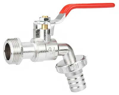 Produktbild von Avizar, Auslaufhahn 3/4 Zoll mit Vierteldrehhebel und Schlauchanschluss, Silber