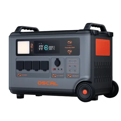 Obrázok produktu pre OSCAL PowerMax 6000 Prenosné solárne úložisko 3600Wh (max.7200W), LiFePO4 napájacia stanica pre kempingové obytné automobily, 120/240V obojsmerný menič