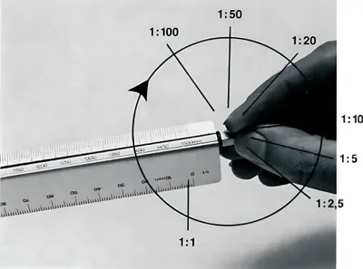Produktbild von Standardgraph Aluminium-Reduktionsmaßstab ARCHITEKT, 30 cm