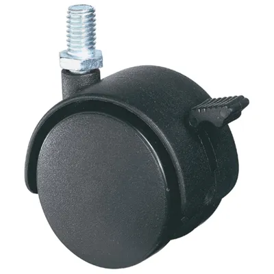 Produktbild von BS Rollen Lenkrolle Durchmesser 40mm Tragkraft 40kg Kunststoffrad schwarz Gewindestift M8 - F85.040.G08