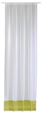 Produktbild von Voile Dekoschal transparent Christal 140x245cm Kräuselband kiwi grün
