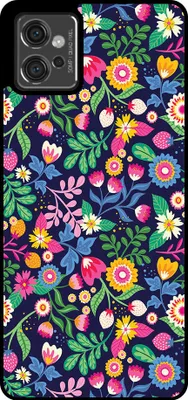 Produktbild von Smartphonica Handytasche geeignet für Motorola Moto G32 mit Blumendruck - TPU zurück Abdeckung Fall Blumendesign