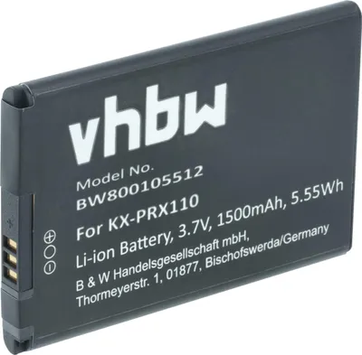 Produktbild von vhbw Akku kompatibel mit Panasonic KX-PRXA10EXW schnurlos Festnetz Telefon (1500 mAh, 3,7 V, Li-Ion)