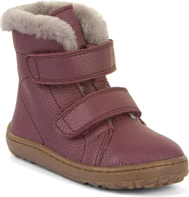 Produktbild von Froddo Barefoot Furry Boot Bordeaux Größe EU 34