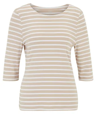Image de Joy CARINA - T-shirt rayé sable - Rayures sable - Taille 40