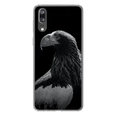 Produktbild von MuchoWow® Handyhülle Schutzhülle Hülle für Huawei P20 Adler - Nahaufnahme - Schnabel Silikon Softcase Handy Hülle - Hardcover
