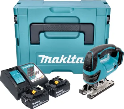 Produktbild von Makita DJV 180 RGXJ Akku Stichsäge 18 V 135 mm + 2x Akku 6,0 Ah + Ladegerät + Makpac