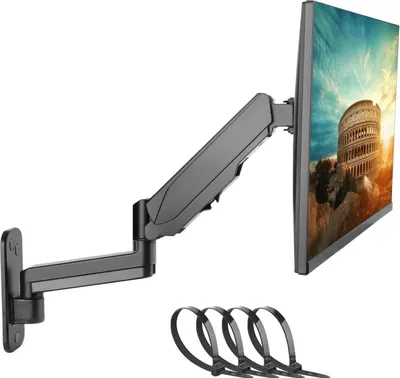 Produktbild von PUTORSEN Gasfeder Monitor Wandhalterung für 13-34 Zoll PC Monitor und TV Bildschirm, Neigbar Drehbar und Höhenverstellbar, VESA 75/100