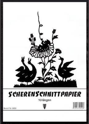 Produktbild von 3901 Scherenschnittpapier - Heft A3, 10 Blatt, schwarz