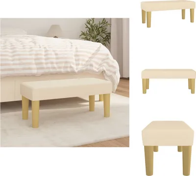Obrázok produktu pre vidaXL Lavica krémová 70x30x30 cm látka - Lavice