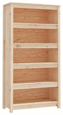 Image de Étagère – Bibliothèque sur pied en bois massif et métal – 80 x 35 x 154 cm