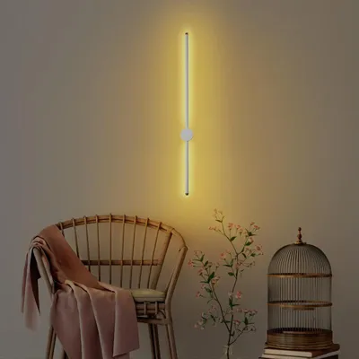 Image de Applique murale Lampe en métal blanc - 91 x 10 x 7 cm - LED SMD 13W - IP20