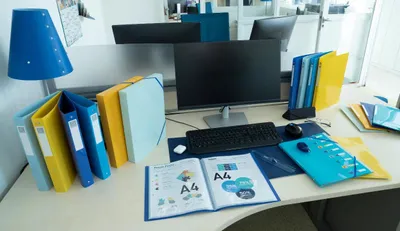 Zdjęcie produktu dla Exacompta 51142E, A4, Pierścień Q, Przechowywanie, Polipropylen (PP), Granatowy (marynarski), Niebieski