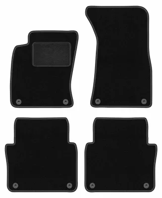 Produktbild von Velours-Fußmatten für Audi A8 D3 2002-2009 (Limousine) – 4-tlg, Schwarz, passgenau – Wielganizator LUX