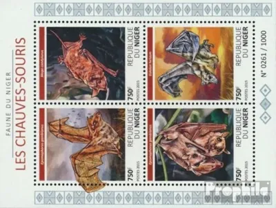 Produktbild von Briefmarken Niger 2015 Mi 3795-3798 Kleinbogen (kompl. Ausg.) postfrisch Fledermäuse
