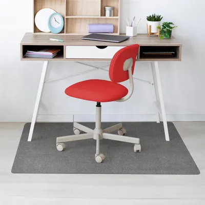 Produktbild von Björn&Schiller Bodenschutzmatte, Grau 100 x 120 cm Schreibtischunterlage, Rutschfeste Stuhlunterlage, Stärke: 4,5 mm