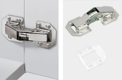 Produktbild von Hettich Möbel-Aufschraubscharnier mit Feder, 90° 19639 Stahl vernickelt