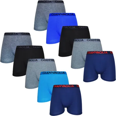 Produktbild von TEXEMP Boxershorts Herren Baumwolle Unterhose 5er - 10er Pack Unterwäsche Trunks Boxer Shorts Underwear Retro | B44 - L - 5 - Stück