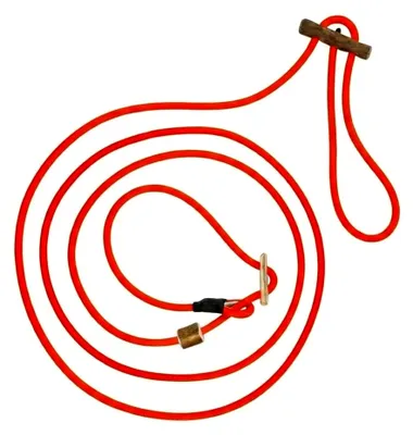 Produktbild von Biothane Umhänge Moxonleine 6mm dünne Retrieverleine | lautlose Jagdleine | stufenlos verstellbar | Hundeleine für kleine bis große Hunde | 260-300cm Länge | mit Zugstopp (Orange, 280cm)