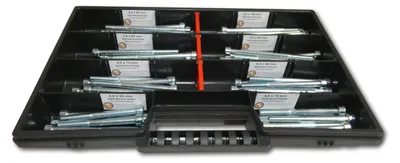 Immagine prodotto di 80 pezzi assortimento di viti per cilindri M6 // 65mm-100mm set di viti scatola di viti DIN 912/ISO4762 bulloni completamente filettati viti per macchine viti filettate viti a testa cilindrica