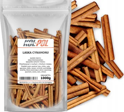 Zdjęcie produktu dla CYNAMON LASKI 1kg Laska cynamonu Całe naturalne aromatyczne jakość Kol-Pol