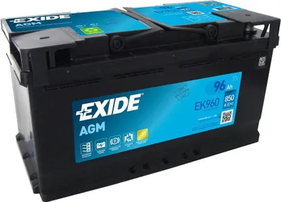 Produktbild von Exide EK960, AGM (Absorbierende Glasmatte), 96 Ah, 12 V, 850 A, Auto, Wartungsfrei
