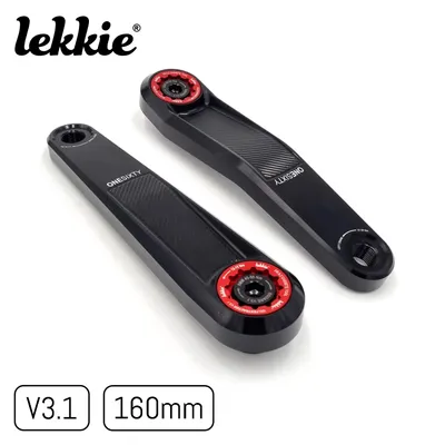 Obrázok produktu pre windmeile | Lekkie Buzz Bars Pedal Arms, Left Offset Square Drive 160mm, V3.1, Black and Red, kľuky pre Bafang BBS01/02/HD, E-Bike, Pedelec