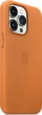 Zdjęcie produktu dla Apple Leather Backcover MagSafe voor de Apple iPhone 13 Pro Max - złoty brąz