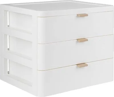 Produktbild von Famanu Organizer Kunststoff mit 3 Schubladen - Weiß