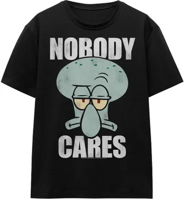 Produktbild von SpongeBob SquarePants - "Nobody Cares Meme" T-Shirt für Herren/Damen Uni TV15995 (XXL) (Schwarz)